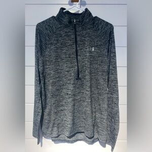 Under Armour Womans XL Grey Dri-Fit Quarter Zip